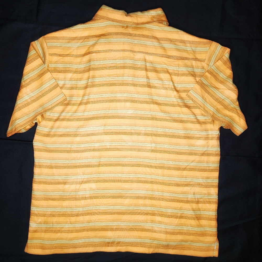 Tommy Bahama Short Sleeve Orange Hawaiian Tropic L - Picture 2 of 5